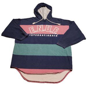 Vintage ENUF Internationale Striped Hoodie Multi-color | Men's Large L 90s Retro